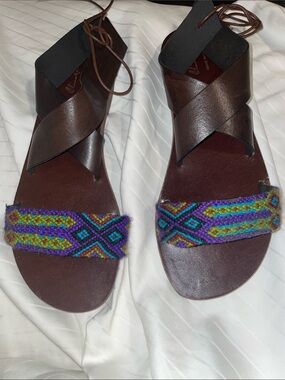 NWT Elina Linardaki Amalia Leather sandals size 39